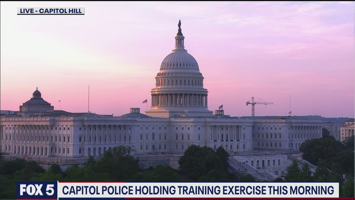 Capitol Police hold training exercise on US Capitol grounds